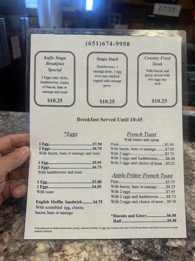 Kaffe Stuga Restaurant Menu image 4